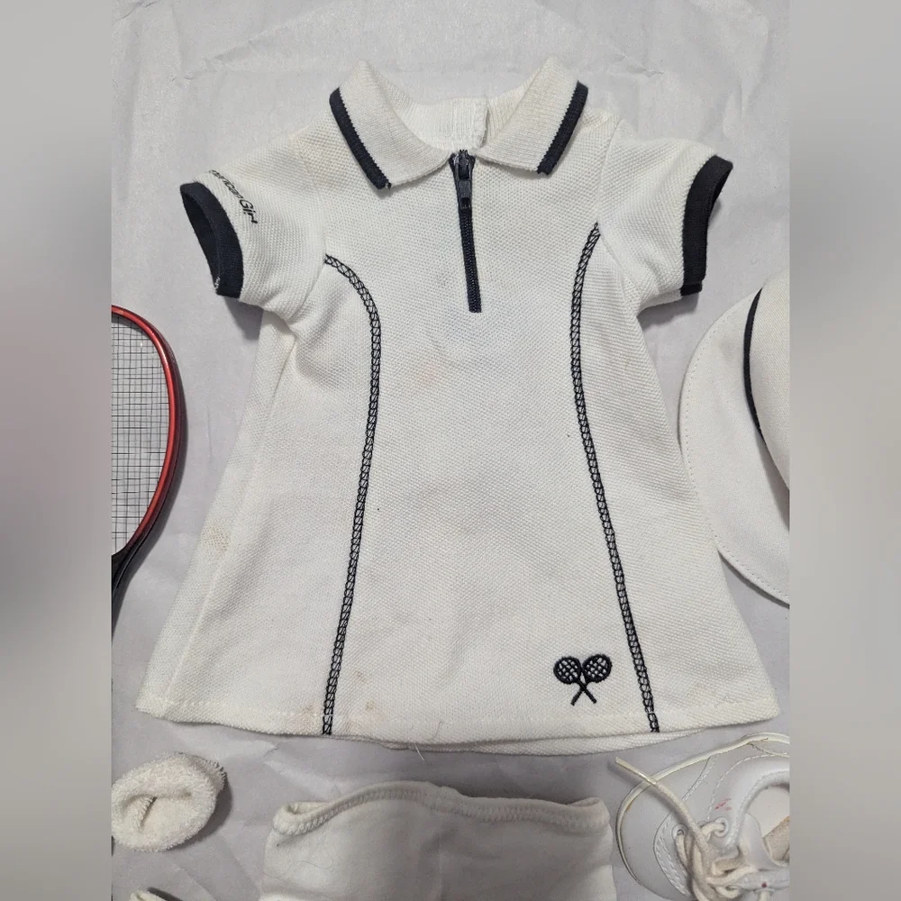 American Girl Doll Tennis Outfit With Racket - Picture 9 of 9